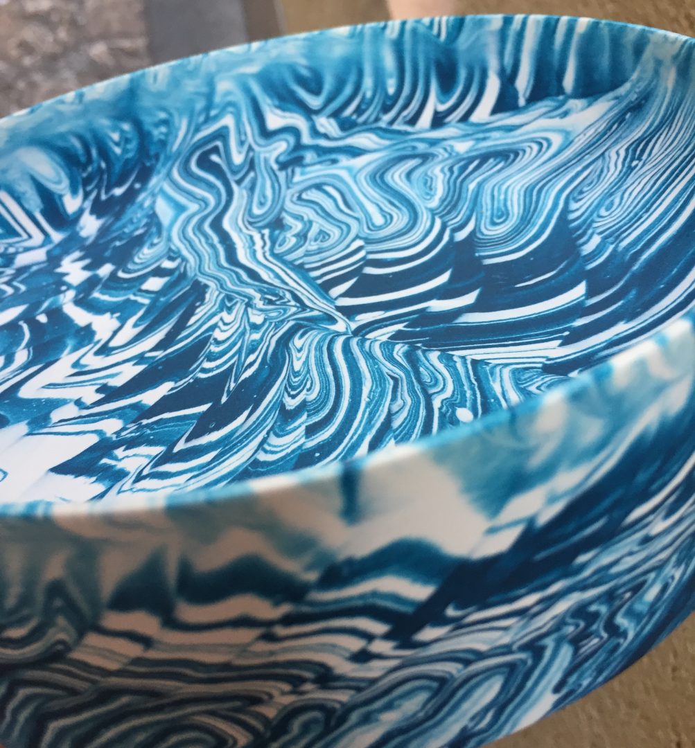 Poured bowl blue, Troels Flensted